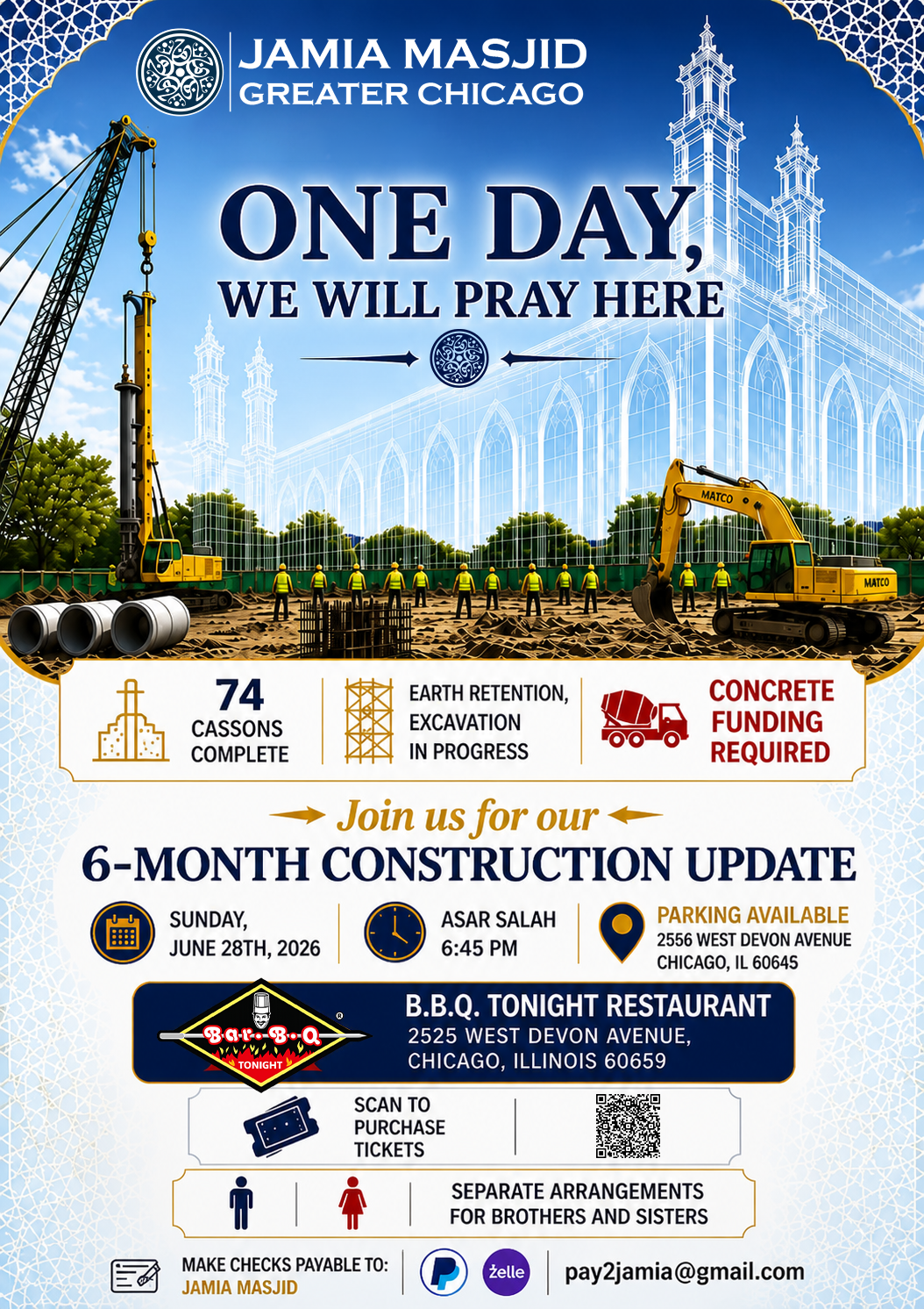 Jamia Masjid 6-Month Construction Update event